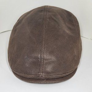 Gottmann of Germany Jackson-L Brown Leather Cap NWT